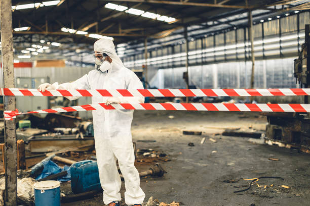 Professional Biohazard Cleanup technician working in Ridgecrest, CA